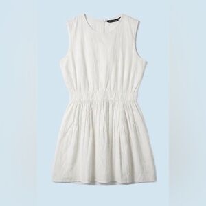 100% Cotton NWT French Connection cut out White Sleeveless Dress